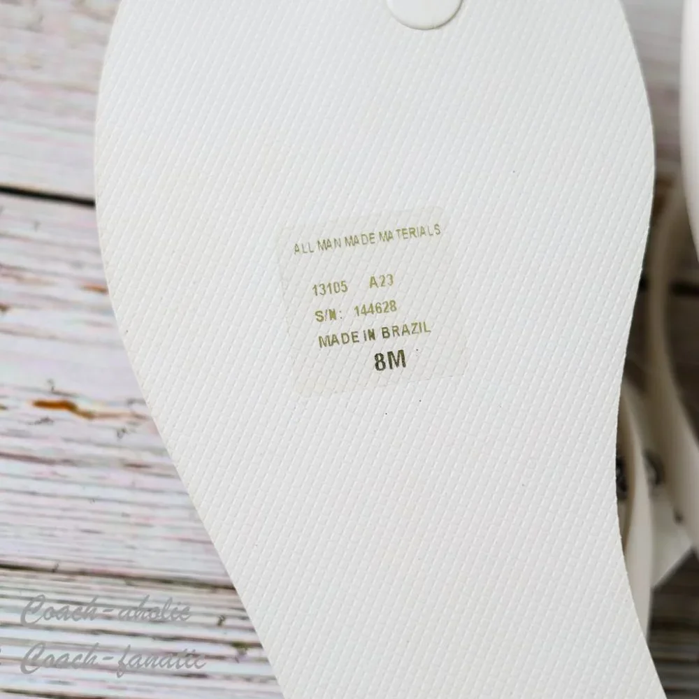 NWT 2023 Tory Burch Chelsea Summer Casual Flip Flop Thong Ivory Sandals 7/8 - Picture 6 of 6